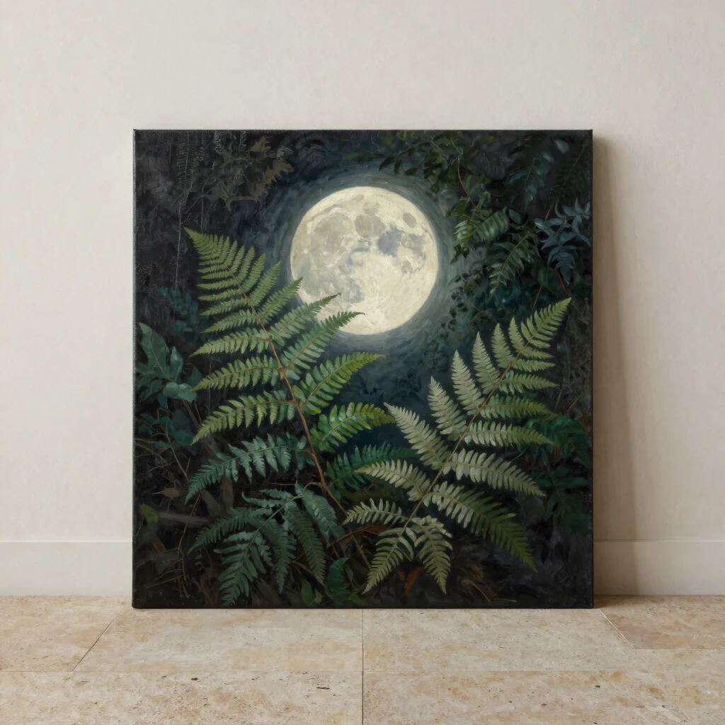 Luna entre Helechos